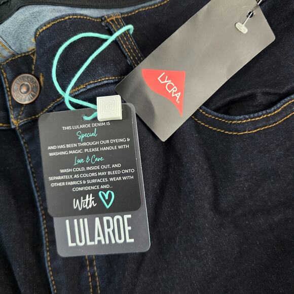 NWT LuLaRoe Women’s Dark Wash Skinny Jeans Size 40 Stretch Denim (L-161367) 6213 - Picture 8 of 12